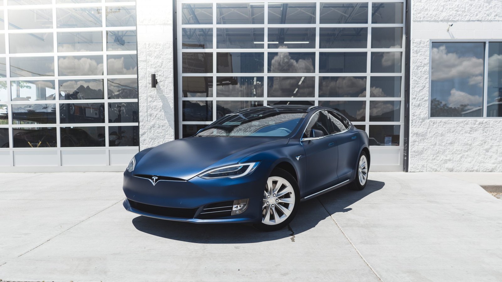 Tesla Model S outside the LUXE studio